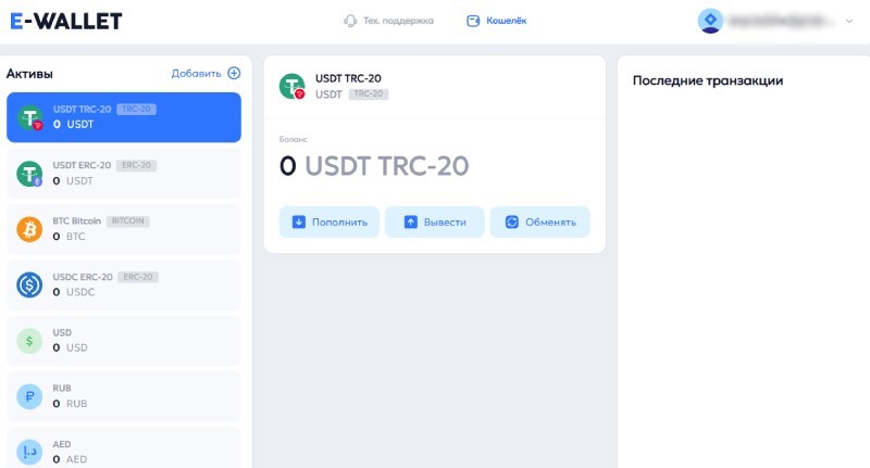 E Wallet Site